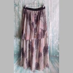 Silence & noise high low chiffon skirt medium